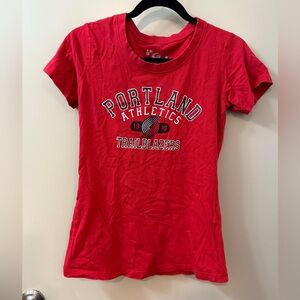 Portland Athletics Women's Red Short Sleeve Tee